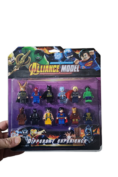 Ailenizin Oyuncakçısı مجموعة من 12 شخصية أبطال للأطفال، لعبة بناء