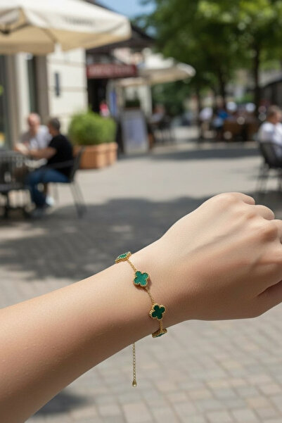 ayoljewelry Yeşil Gold Van Cleef Bileklik