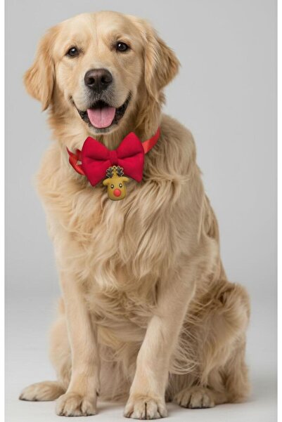 Kemique طوق ربطة عنق على شكل كلب الغزال لعيد الميلاد |   إكسسوار رقبة على شكل...