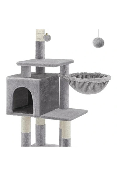 AyrStore Feandrea Pct52W 110 cm Kedi Ağacı, Açık Gri
