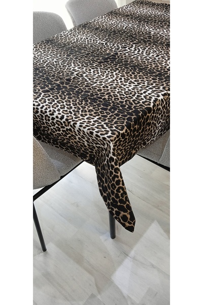 Glcn (HandMade) Leopar Desenli Masa Örtüsü