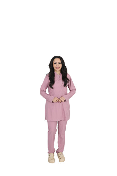 ufukscrubs طقم ملابس طبية H/025 بياقة طبية مزدوجة للطبيب والممرضة والطلاب مصن...