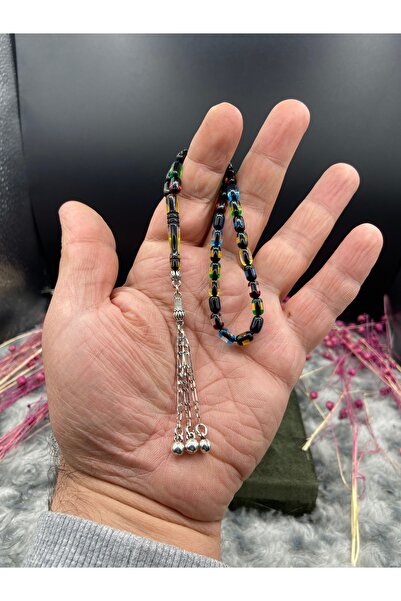 Kttesbihaksesuar BONİBON SÜRMELİ TOZ KEHRİBAR TESBİH KAPLAMA PÜSKÜLLÜ (İMAME RENGİ FARKLI GELEBİLİR)