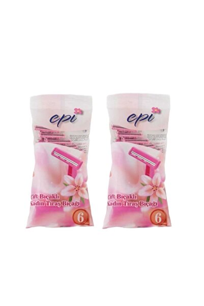 Epi شفرات حلاقة نسائية مزدوجة، عبوتان من 6 قطع