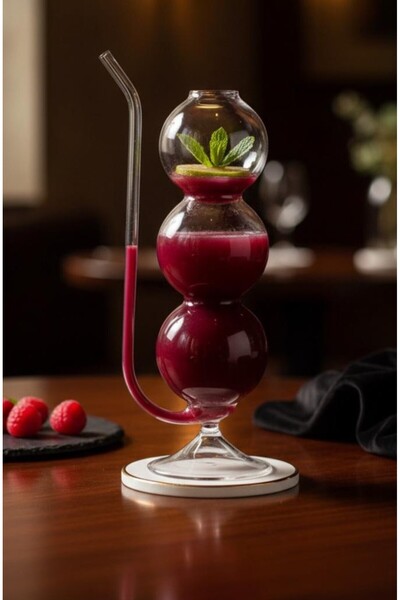 Maloria Pipetli Borosilikat Cam Bardak