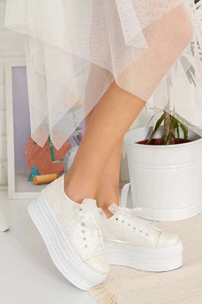 DARUGA Γυναικεία Ψηλοτάκουνα Παπούτσια Νυφικού και Βραδινού Φορέματος Σφηνοει...