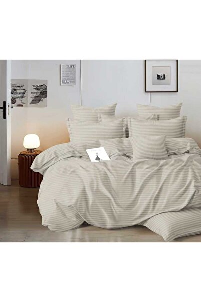 Sonia Damask bed linen for double bed 2 people Sonia, 6 pieces, Finet, Cream