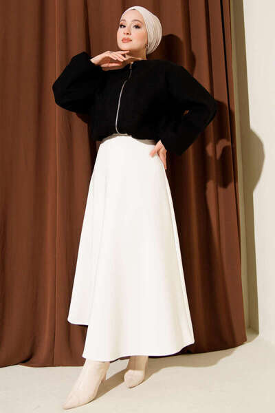 Blue Morpho Φούστα με φερμουάρ από ύφασμα κατάδυσης