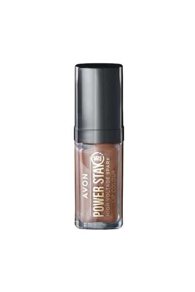 AVON Ruj lichid 3D cu sclipici Power Stay 16H High Voltage Spark, Avon, culoarea Nude Surge, 7 ml