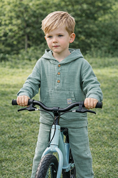 canmana kids&baby 100% Cotton Hooded Kangaroo Pocket Muslin Set