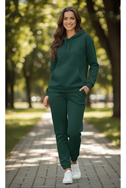 LiyAdaCo Set de trening unisex cu glugă verde - îmbrăcăminte sport - premium