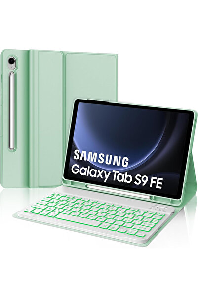 OEM Backlit Keyboard Case Compatible with Samsung Tab S9/S10, Light Green
