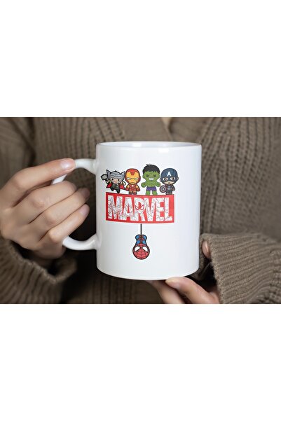 Beramussa كوب مطبوع مل من مارفل أفنجرز مع تصميم شخصيات الأبطال الخارقين