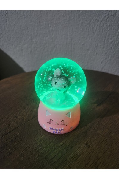 Ailenizin Oyuncakçısı SEVİMLİ CAT KEDİLİ KAR KÜRESİ ORTA BOY IŞIKLI