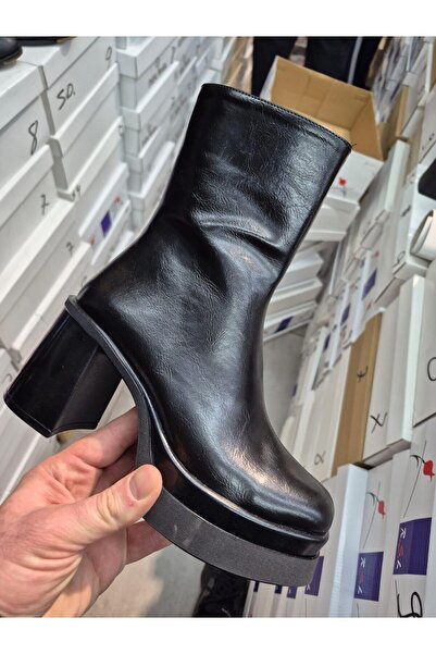 akix Γυναικείες μπότες με φερμουάρ στο πλάι, ανατομική σόλα από πολυελαίου, με τακούνι πλατφόρμας