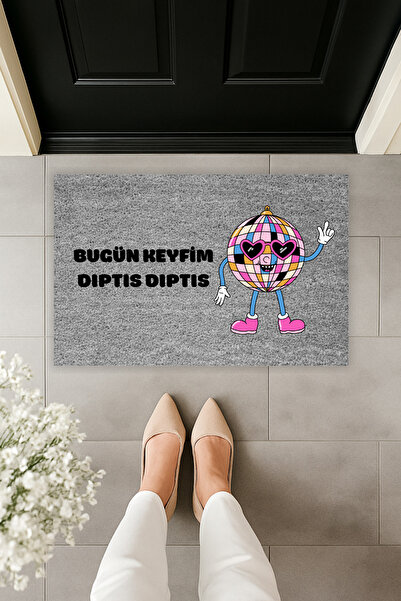 Dormot طباعة رقمية حديثة، مفرش باب أمامي بتصميم 'اليوم هو متعتي'، كرة ديسكو، ...