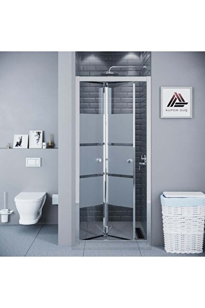 Kupon Duş Vesta D500 Katlanır Duşakabin Parlak Profil Kumlu Cam H: 190 cm