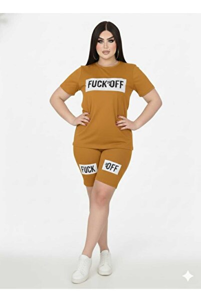 TREN Summer Lounge Set Women Short Sleeve Top & Biker Shorts Combo Casual Hom...