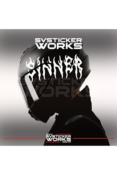 ARONA Sinner Kask Sticker Tüm Kasklar Uyumlu Tek Yön 1 Adet