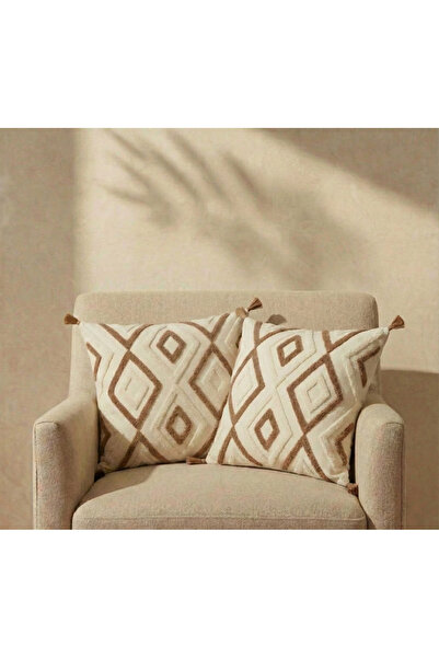 Shopyteks Bohemian Punch Embroidered Throw Pillow Cover Set (Without Inner Filling)