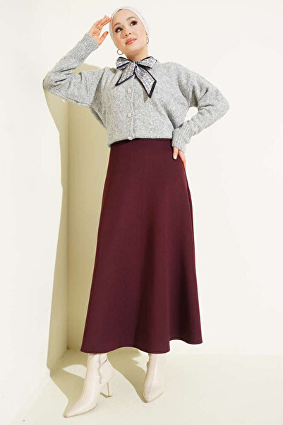 Blue Morpho Fusta din material scuba cu fermoar