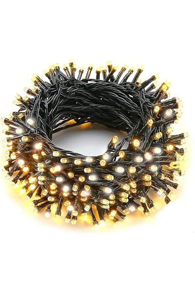 The Bros أضواء خرافية LED بطول 50 مترًا، لون أبيض دافئ، 500 مصباح LED، مقاومة...