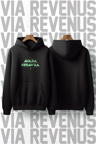 Vordevia Avara Kedavra cu imprimeu bumbac 100% Calitate Premium cu glugă Swea...