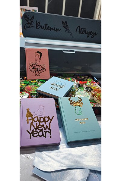 Butenin Atölyesi New Year, Christmas Figured Mini Notepad, Kitten Color