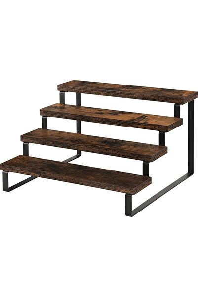 The Bros 4-Tier Wooden Display Riser - Perfume Organizer & Cupcake Stand (Compatible with Funko POP)