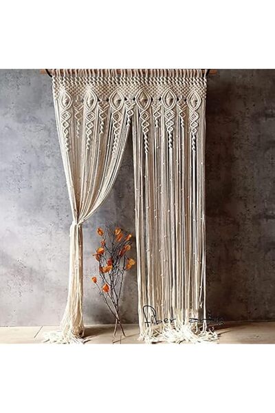 The Bros نسيج جداري بوهيمي مصنوع يدويًا، 90×180 سم