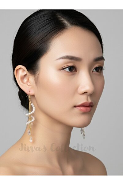 Cash Trade أقراط حلزونية بتصميم خاص مع تفاصيل من اللؤلؤ