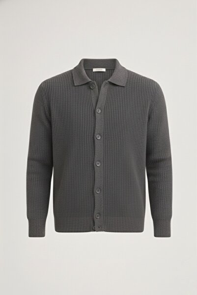 DEEP POİNT Erkek Düğmeli Yumuşak Dokulu Örgü Hırka