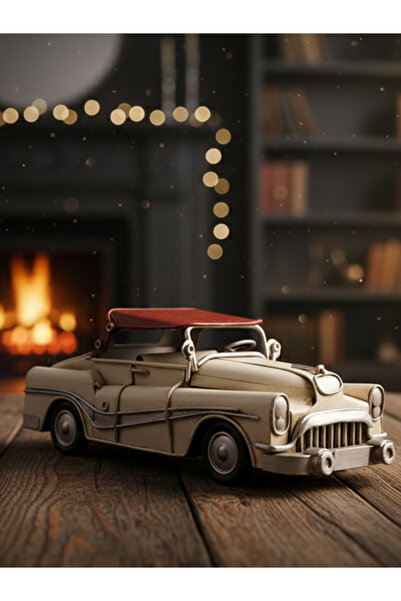 moryconcept Nostaljik Vintage Metal Araba Dekoratif El Yapımı Eskitme Model