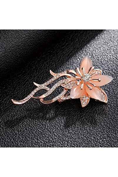 shellwetr Mihri Kadın Broş Çiçekli Taşlı Parlak Şık Broş Kadın Aksesuar Broş
