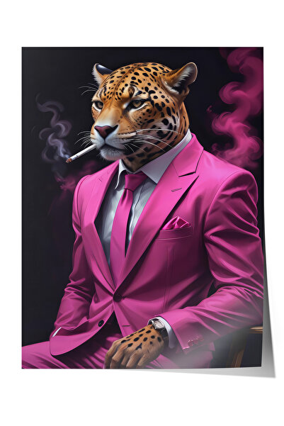 Zestia Poster Pink Team Leopard – Efekat dima Dekoracija za dnevnu sobu
