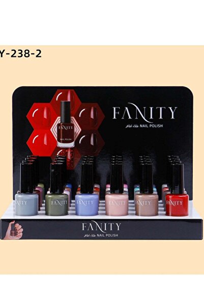 fanity مجموعة طلاء أظافر فانيتي مع 24 قطعة متعددة الألوان
