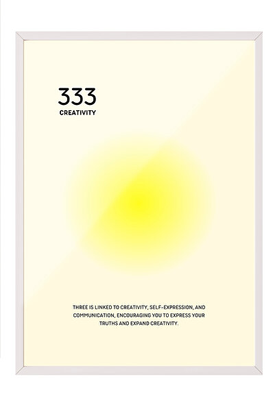 Zestia Tablou de perete cu ramă albă 333 Creativity – Decor pentru living în ...