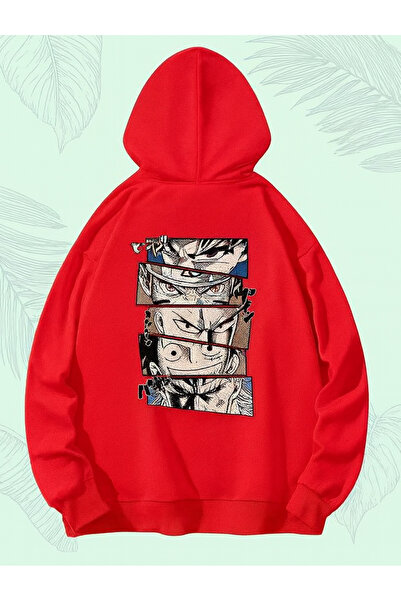 CLASSY.MODA Unisex supradimensionat cu glugă Stil anime Multiplu personaj Gra...