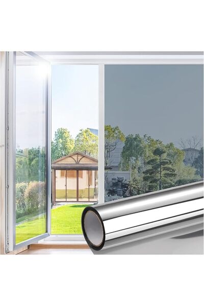 The Bros فيلم نافذة عاكس أحادي الاتجاه (17.5 × 78.7 بوصة) - للتحكم في الحرارة، عاكس لأشعة الشمس، مضاد للأشعة فوق البنفسجية، نهاري