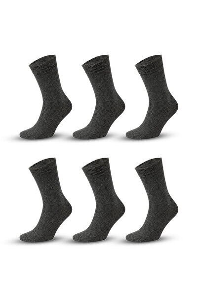 SONNORS 6 Pairs Premium Organic Cotton Stitch-Free Classic Women Men Socks Black Office Socks