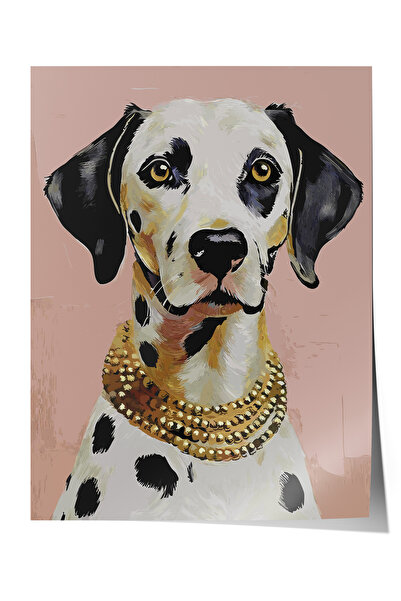 Zestia Αφίσα με χρυσό κολάρο σκύλου για διακόσμηση γραφείου