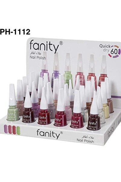 fanity مجموعة طلاء أظافر ملونة - 24 قطعة