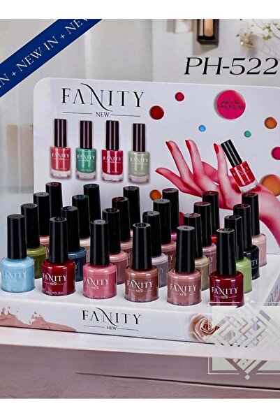 fanity طلاء أظافر جل من فانيتي، ألوان نقية جديدة، 24 قطعة