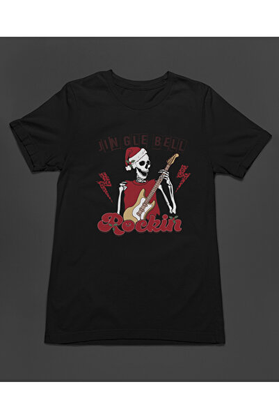 Bumeta Tricou unisex Christmas Rock Jingle Bell Rockin tricou