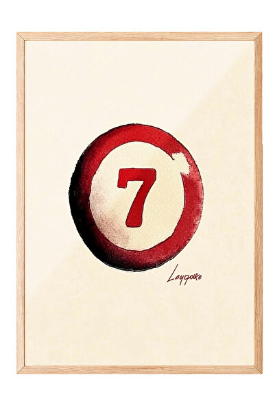 Zestia Ζωγραφική τοίχου με ξύλινο πλαίσιο Lucky Seven Διακόσμηση γραφείου