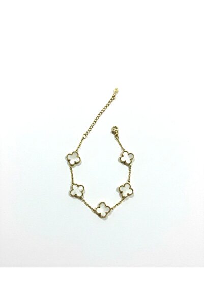 Markasız ucuz Steel Clover Bracelet