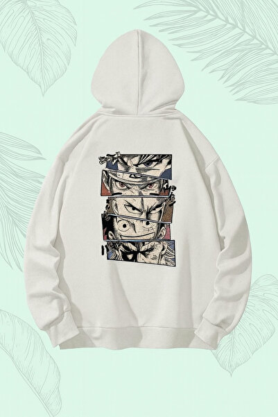 CLASSY.MODA Φούτερ μόδας του δρόμου Unisex oversized με κουκούλα σε στυλ Anim...