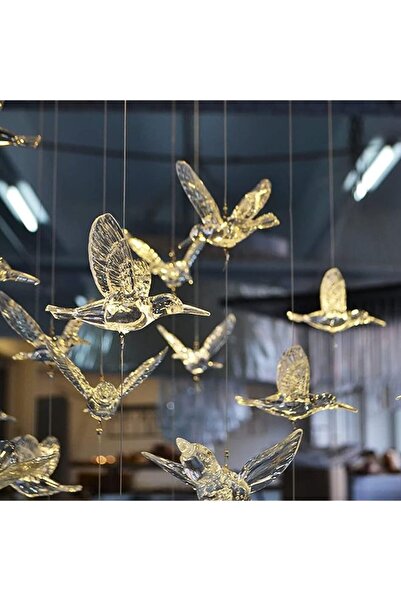 The Bros مجموعة من 30 قطعة من زينة السقف على شكل طيور طائرة يمكنك تركيبها بنف...