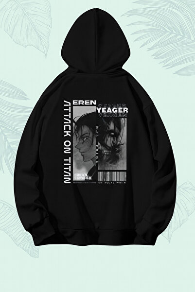 CLASSY.MODA Unisex oversized με κουκούλα Anime Style Graphic με τύπωμα Street...