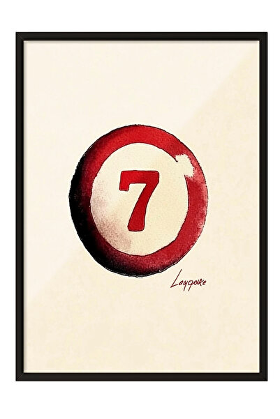 Zestia Ζωγραφική τοίχου με μαύρο πλαίσιο Lucky Seven Διακόσμηση γραφείου